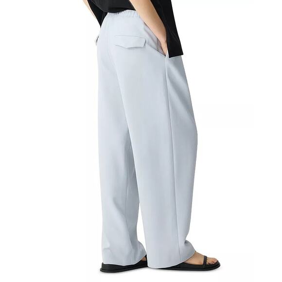 THEORY Pleated Drawstring Pants in Pearl Blue Sz 6 - Picture 4 of 7
